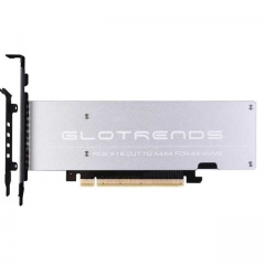 GLOTRENDS 4 Bay NVMe Adapter for Intel VROC and AMD Ryzen Threadripper NVMe RAID, Only Support PCIE Bifurcation Motherboard