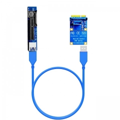 Mini PCI-Express to PCI-E X4 Riser Cable (60cm) for BTC Miner Mining, M.2 PCI-E SSD Adapter, etc